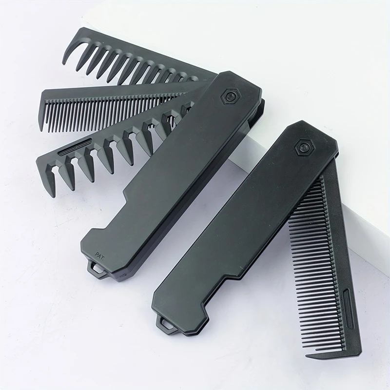 Mens Grooming Travel Kit - Складная расческа для бороды 3-в-1 для
