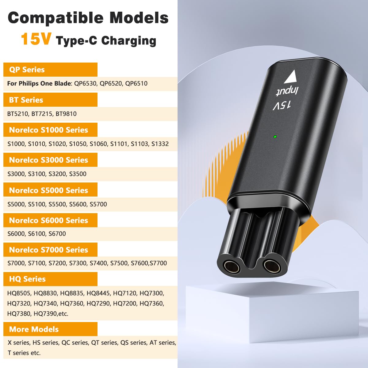 15В USB-C безопасный стабильны – обзор и цена Electric Shaver Rotary